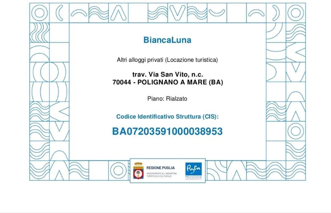 Biancaluna Polignano a Mare Buitenkant foto